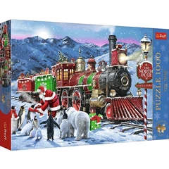 Trefl 1000 db-os Premium Plus puzzle - Tea Time - Karácsonyi vonat (12097)