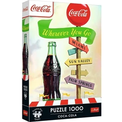 Trefl 1000 db-os Premium Plus puzzle - Coca-Cola - Bármerre jársz (12098)