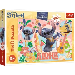 Trefl 100 db-os puzzle - Stitch és barátai akcióban (16495)