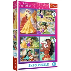 Trefl 2 x 70 db-os puzzle - Disney Princess (34440)