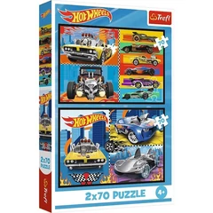 Trefl 2 x 70 db-os puzzle - Hot Wheels (34442)