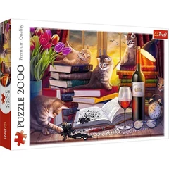 Trefl 2000 db-os puzzle - Egy este a cicákkal (27126)