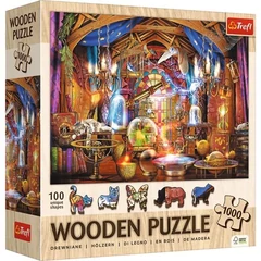 Trefl 1000 db-os Wooden Puzzle - A varázsló szobája (20210)