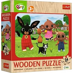 Trefl 24 db-os Wooden Contour Fa Puzzle - Bing (20261)
