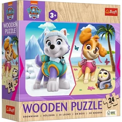 Trefl 24 db-os Wooden Contour Fa Puzzle - Mancs őrjárat (20266)