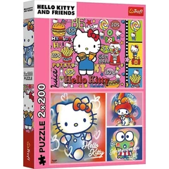 Trefl 2 x 200 db-os puzzle - Hello Kitty és barátai (13336)