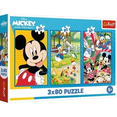 Trefl 3 x 80 db-os puzzle - Mickey egér és barátai (34887)