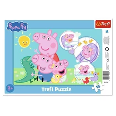 Trefl 15 db-os keretes puzzle - Peppa malac (31434)