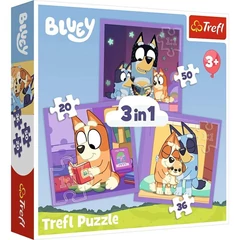Trefl 3 az 1-ben puzzle (20,36,50 db-os) - Bluey (34895)