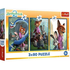 Trefl 3 x 80 db-os puzzle - Zootropolis 2 (34897)