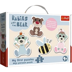 Trefl Baby Puzzle táskában - Első puzzle - Barátságos baba macik (36139)