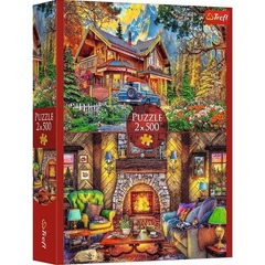Trefl 2 x 500 db-os puzzle - Kirándulás a hegyekbe (37534)