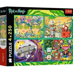 Trefl 4 x 250 db-os puzzle - Rick és Morty (13338)