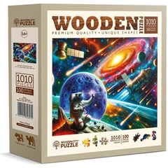 Wooden City 1010 db-os fa puzzle - A világűr felfedezése (NB0800-XL)