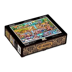 Wooden City 4000 db-os fa puzzle - Az állatok varázslatos birodalma (AN4000-0141-XXXL)