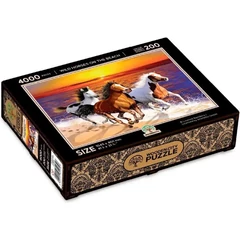 Wooden City 4000 db-os fa puzzle - Vadlovak a tengerparton (AN4000-0804-XXXL)