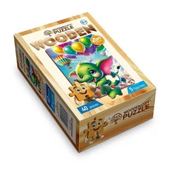Wooden City 40 db-os fa puzzle - A repülő elefánt kalandjai (CH99002-MV)