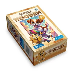 Wooden City 40 db-os fa puzzle - Gördeszkás kutyus (CH99003-MV)