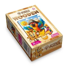 Wooden City 20 db-os fa puzzle - Kalóz papagáj (CH99052-SV)