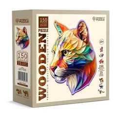 Wooden City 150 db-os fa puzzle - Színes puma (HE0178-M)