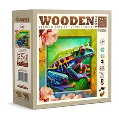 Wooden City 250 db-os fa puzzle - Színes béka (HE0307-L)