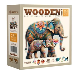 Wooden City 250 db-os fa puzzle - Előkelő elefántok (HE0313-L)