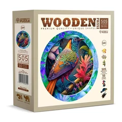 Wooden City 505 db-os fa puzzle - Színpompás madár (HE0500-XL)