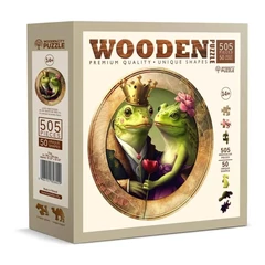 Wooden City 505 db-os fa puzzle - Szerelmes békák (HE0501-XL)