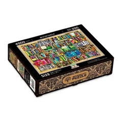 Wooden City 4000 db-os fa puzzle - Könyvespolc (LB4000-0128-XXXL)