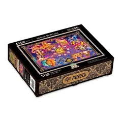 Wooden City 4000 db-os fa puzzle - Zodiákus montázs (LB4000-0134-XXXL)
