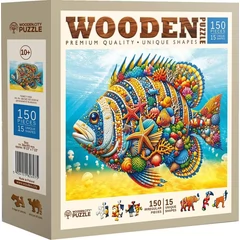 Wooden City 150 db-os fa puzzle - Mesés hal (NB0600-M)