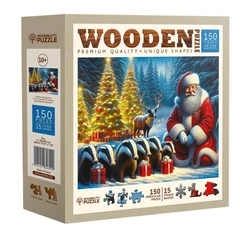 Wooden City 150 db-os fa puzzle - Mikulás és a borzok (NB0602-M)