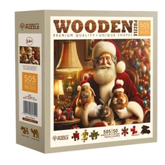 Wooden City 505 db-os fa puzzle - Mikulás nyuszikkal (NB0705-L)