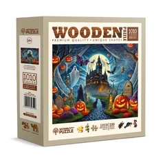 Wooden City 1010 db-os fa puzzle - Halloween kastély (NB0812-XL)