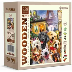 Wooden City 200 db-os fa puzzle - Kutyák Párizsban (NB200-0023-M)