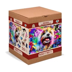 Wooden City 505 db-os fa puzzle - Pop Art Yorkshire terrier (NB505-0125-L)