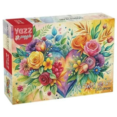 Yazz 1000 db-os puzzle - Flower Heart (3885)