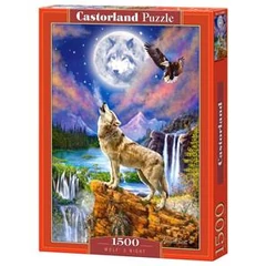 Castorland 1500 db-os puzzle - Farkas az éjszakában (C-151806)