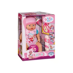 Baby Born Emma, interaktív játékbaba kiegészítőkkel, élethű funkcióval, 43 cm (834800)