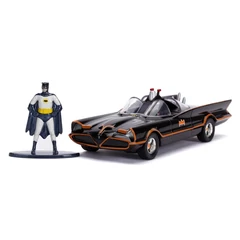 Batman - Batmobile fém autómodell figurával - 1966 Classic - 17 cm