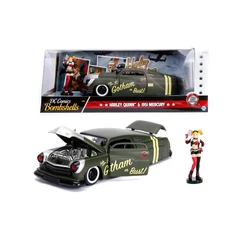 DC Comics - Bombshells fém autómodell - Harley Quinn figurával - 21 cm