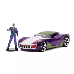 DC Comics - Joker fém autómodell figurával - 2009 Chevrolet Corvette Stingray - 20 cm (253255020)