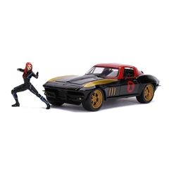 Marvel - 1966 Chevy játékautó Fekete Özvegy figurával - 1:24