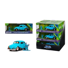 Jada Toys 9333251314R00 Disney Lilo &amp; Stitch 1959 VW Beetle fém autómodell, figurával 1:32