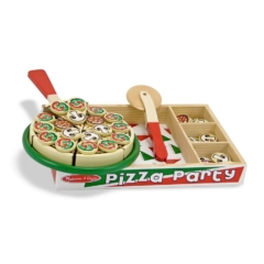 Melissa and Doug Sütés-főzés - Pizza Party fa játékszett (167)