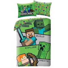 Minecraft ágyneműhuzat szett - Steve és Creeper (MNC-783BL)