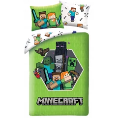 Minecraft ágyneműhuzat szett - zöld (MNC-677BL)