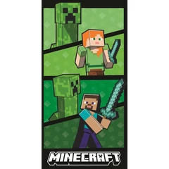 Minecraft törölköző - Creeper, Alex és Steve (MNC-698T)