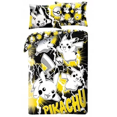 Pokemon ágyneműhuzat szett - sárga-fekete Pikachu (POK-1156BL)