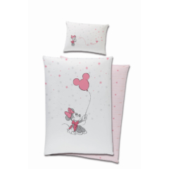 Minnie Mouse ovis ágyneműhuzat szett - Rózsaszín lufis